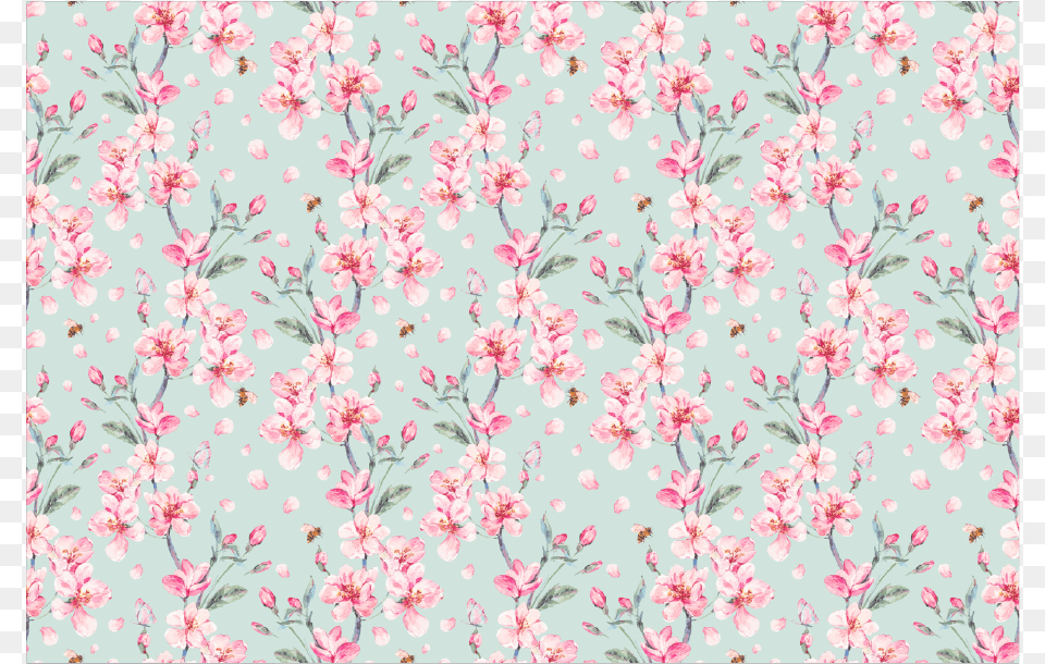 Sakura Blossom Wrapping Paper Display Device, Pattern, Flower, Plant Free Png Download