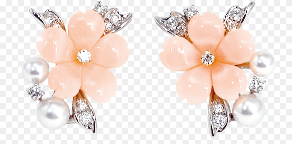 Sakura Earring Petals, Accessories, Jewelry, Diamond, Gemstone Png