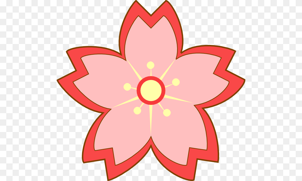 Sakura Flower Clipart, Dahlia, Plant, Petal, Dynamite Png Image