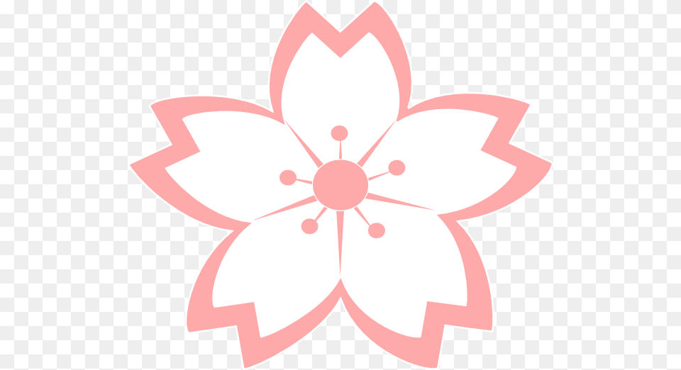 Sakura Flower Clipart Black And White Cherry Blossom, Plant, Art, Floral Design, Graphics Png Image