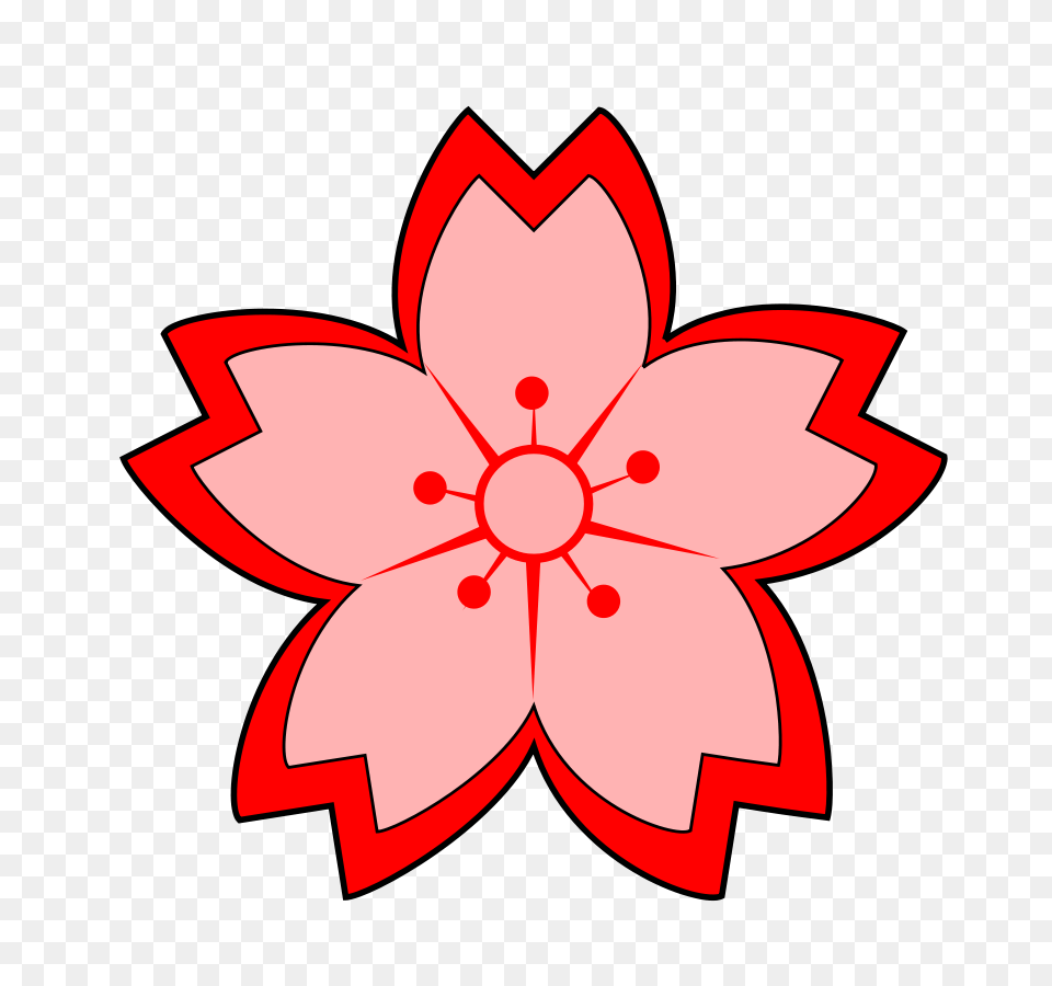 Sakura Flower Clipart Sakura Symbol Of Japan, Dahlia, Plant, Leaf Png