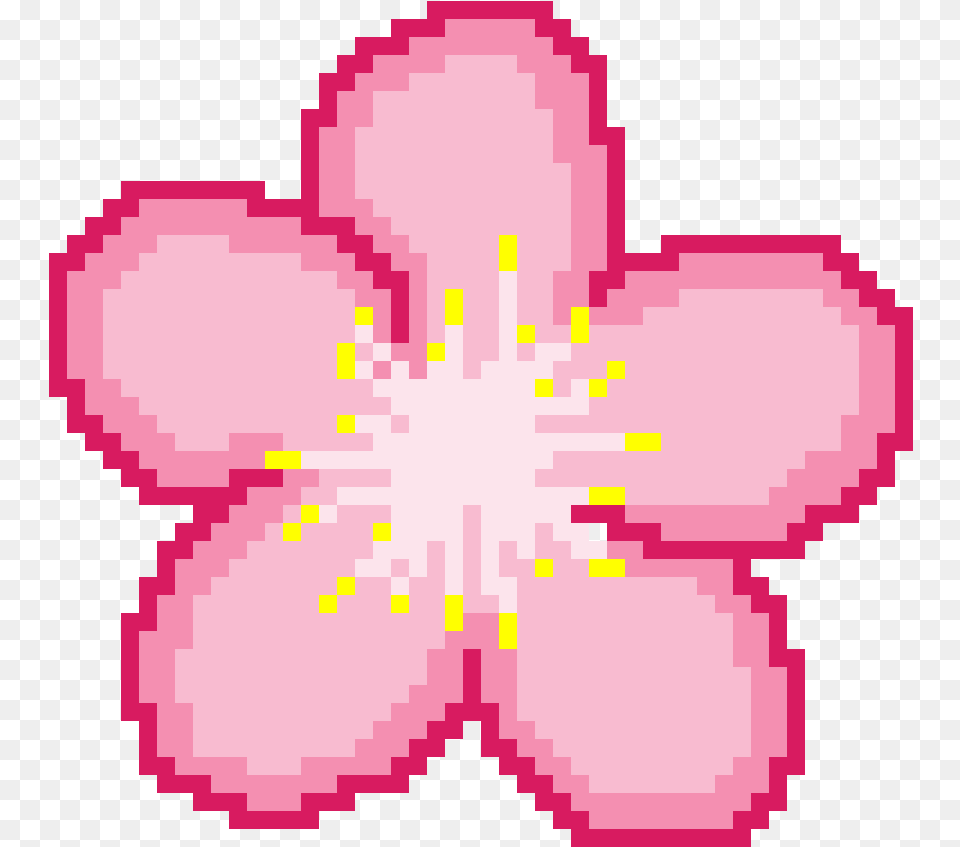 Sakura Flower Sakura Flower Pixel Art, Petal, Plant, Hibiscus Free Png Download