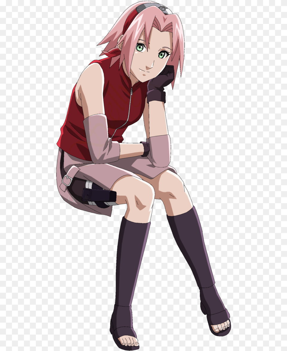 Sakura Haruno Sitting, Publication, Book, Comics, Adult Free Png Download