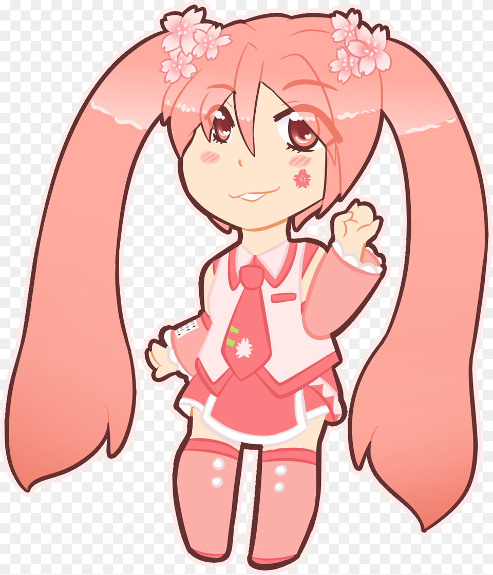 Sakura Miku Cartoon, Book, Comics, Publication, Baby Png Image