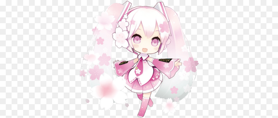 Sakura Miku Roblox Pngio Cute Sakura Miku Chibi, Fashion, Book, Clothing, Comics Free Png