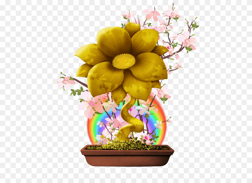 Sakura Mono Flowerpot, Potted Plant, Plant, Flower, Flower Arrangement Free Png