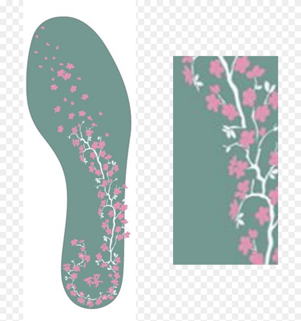 Sakura Themed Adidas Geek Impulse Flip Flops, Flower, Plant, Clothing, Footwear Free Png Download