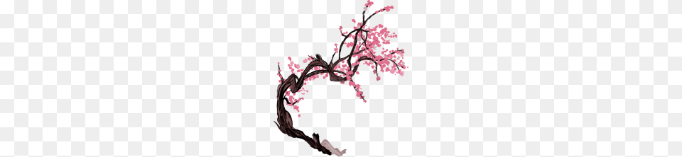 Sakura Tree, Flower, Plant, Cherry Blossom, Art Png Image