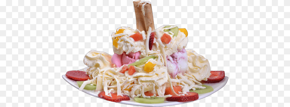 Salad, Cream, Dessert, Food, Food Presentation Png Image