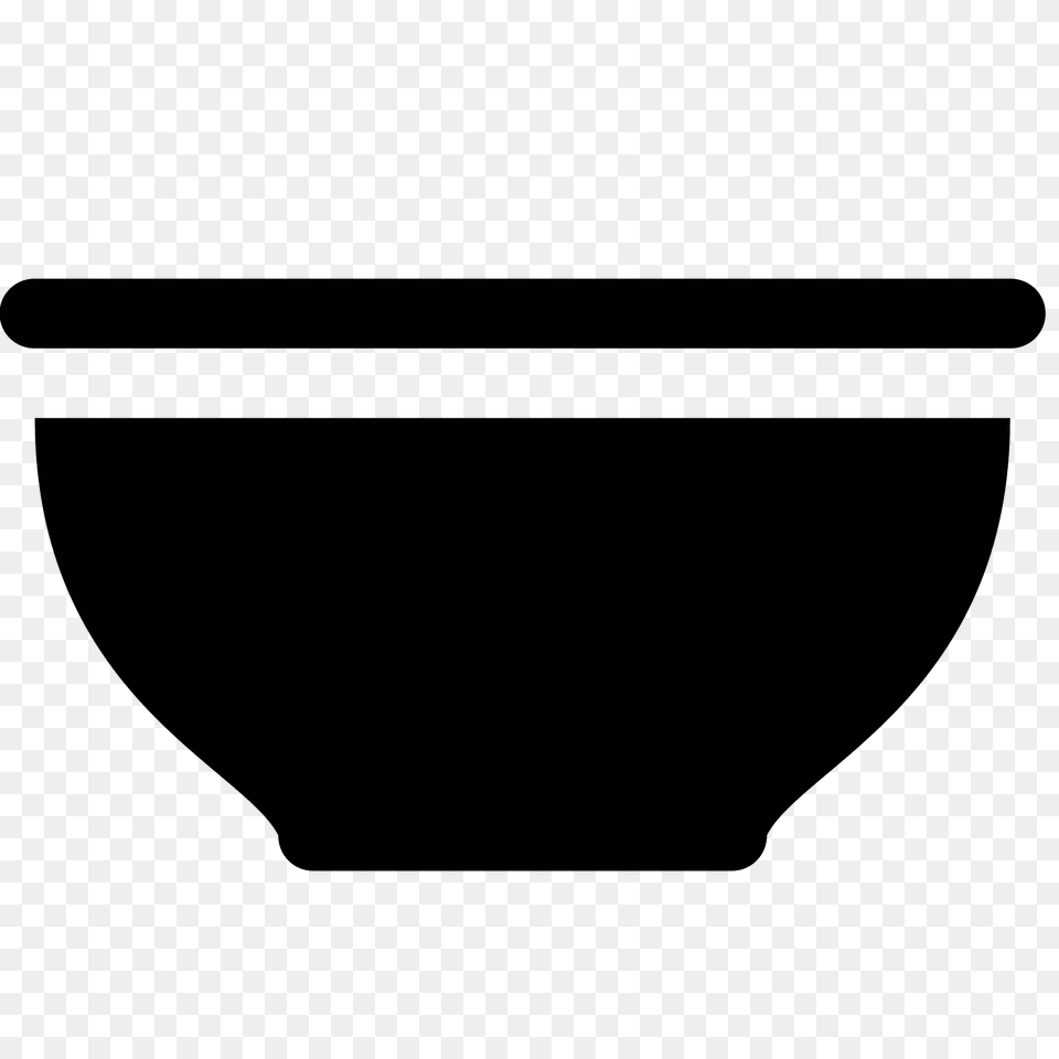 Salad Bowl Icon, Gray Png