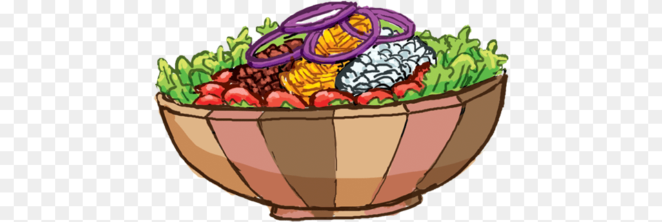 Salad Bowl Salad Bowl Cartoon, Birthday Cake, Cake, Cream, Dessert Free Png