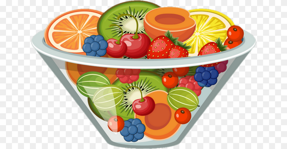 Salad Clipart Fruit Salad Clipart, Berry, Produce, Platter, Plant Png