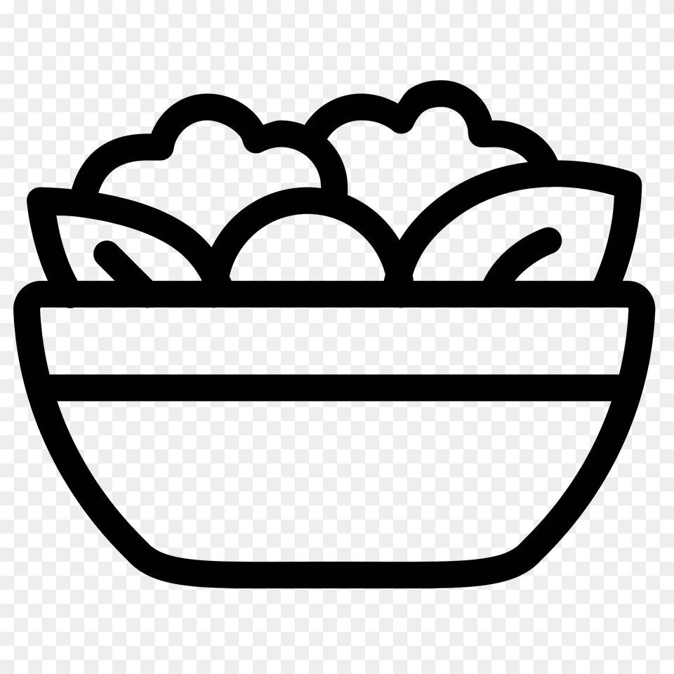 Salad Icon, Gray Png Image