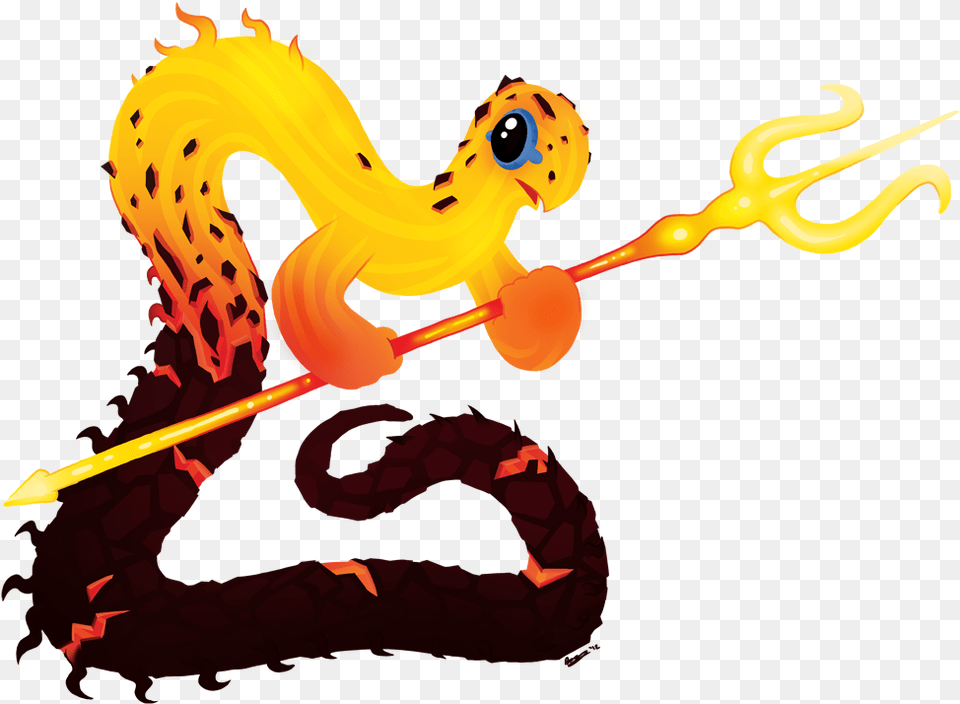 Salamander Dungeons And Drawings, Trident, Weapon, Animal, Dinosaur Free Png Download