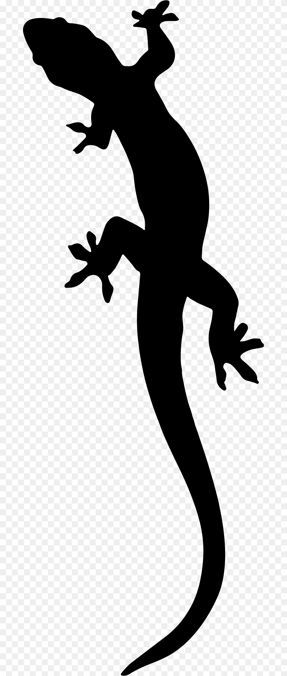 Salamander Silhouette Vector Clipart Image, Gray Free Png Download