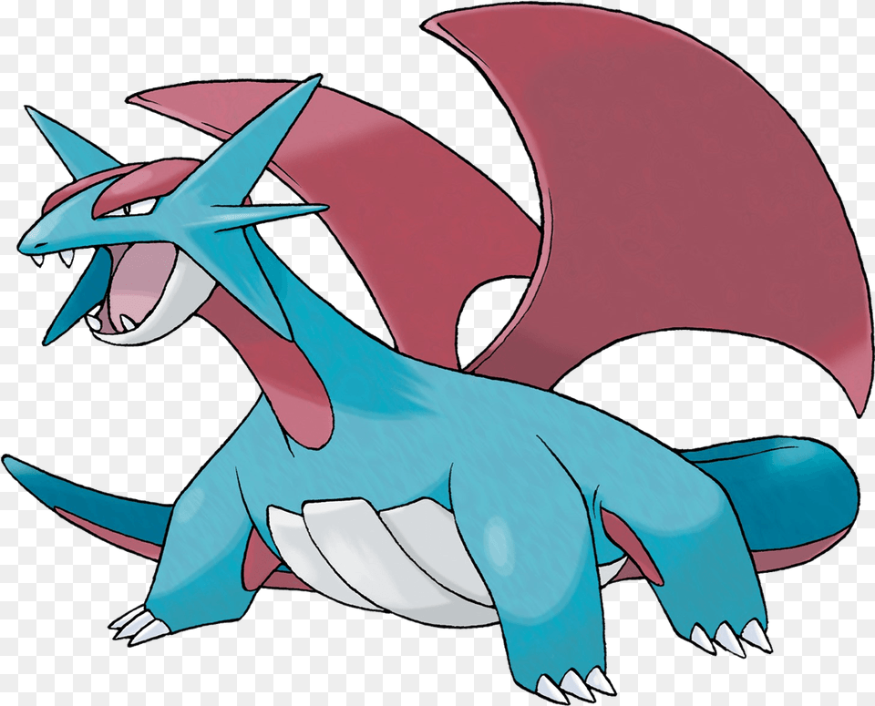 Salamence Pok Mon Bulbapedia The Community Driven Pokemon Salamence Pokemon, Dragon, Animal, Fish, Sea Life Free Png Download