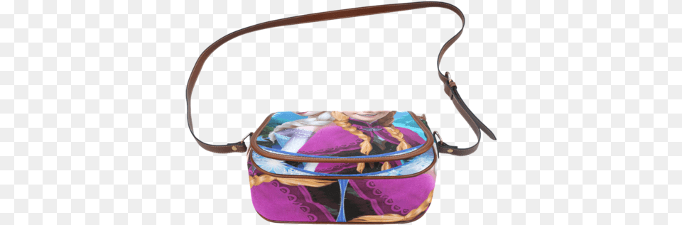 Sale Anna And Elsa Print Waterproof Saddle Bag Unisex Sandra Burchette Signature Handbag Cross Body Flap, Accessories, Purse Free Transparent Png