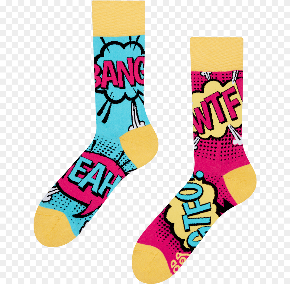 Sale Good Mood Socks Ponoky Komiks, Clothing, Hosiery, Sock, Person Free Transparent Png