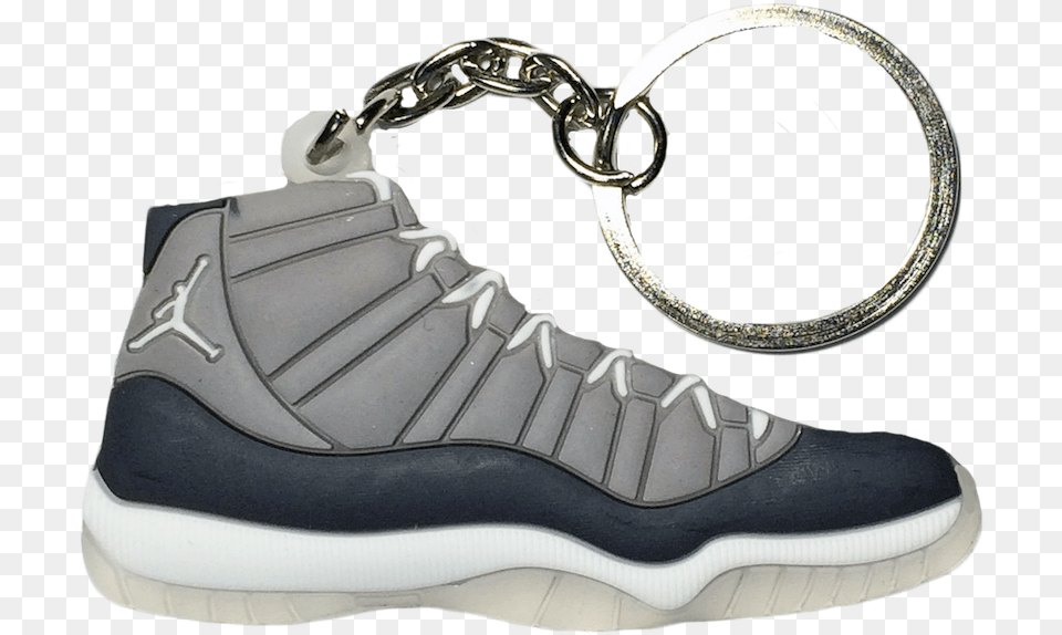 Sale Nike Jordan 11 Xi Cool Grey 2d Flat Sneaker Keychain, Clothing, Footwear, Shoe, Accessories Free Transparent Png