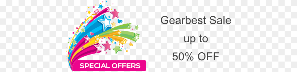 Sale On Gearbest Cartoon Rainbow Shooting Star Clipart, Art, Graphics, Text Free Png