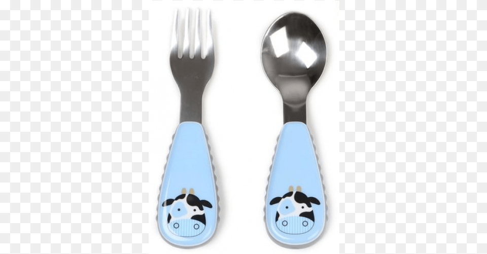 Sale Skip Hop Zootensils Fork And Spoon Cow Skip Hop Zoo Fork Amp Spoon Utensil Set Cow, Cutlery, Smoke Pipe Free Png