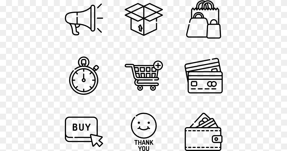 Sales Pub Icons, Gray Free Png Download