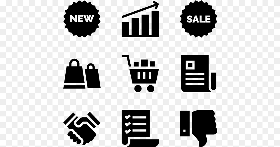 Sales Workplace Icons, Gray Png