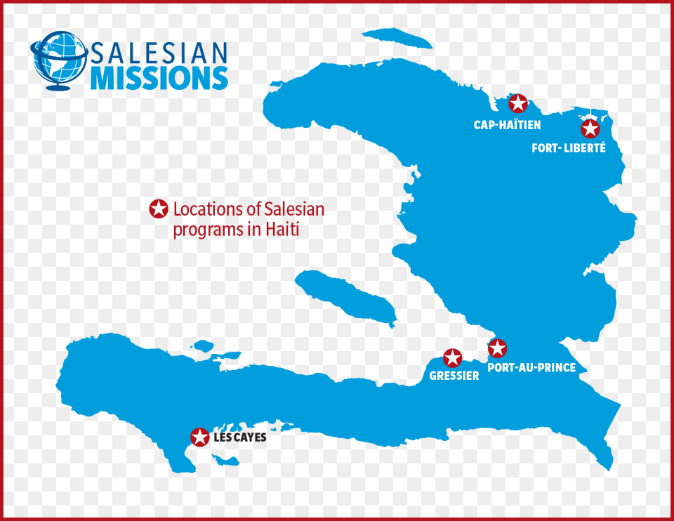 Salesian Missionaries Provide Education Social Welfare Map Of Haiti, Coast, Land, Nature, Outdoors Png Image