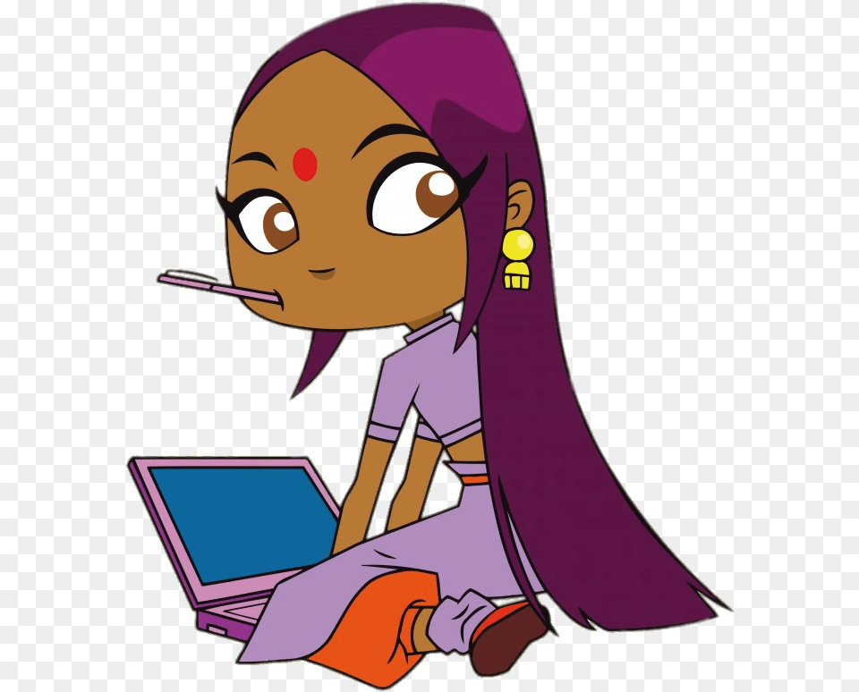 Sally Bollywood Working On Her Computer Sally Bollywood, Person, Book, Comics, Publication Free Transparent Png