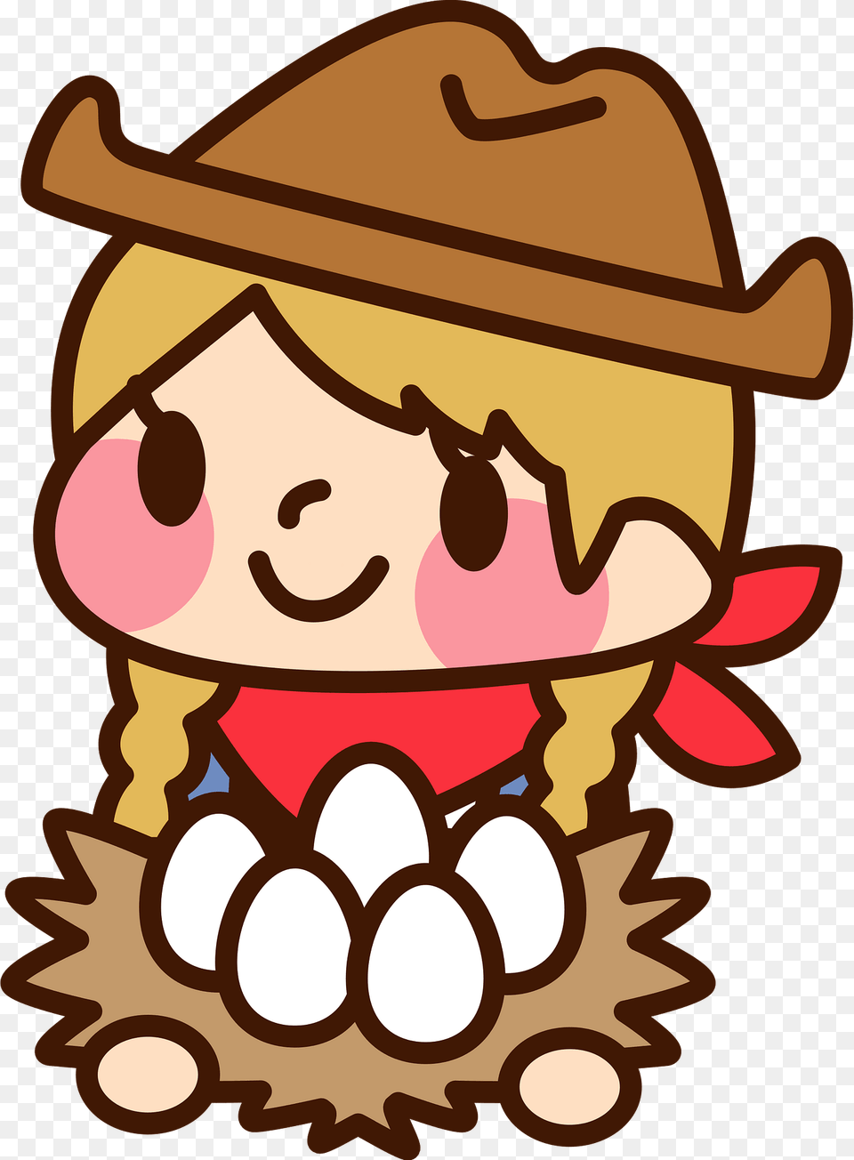 Sally Cowgirl Is Holding Some Eggs Clipart, Clothing, Hat Free Png