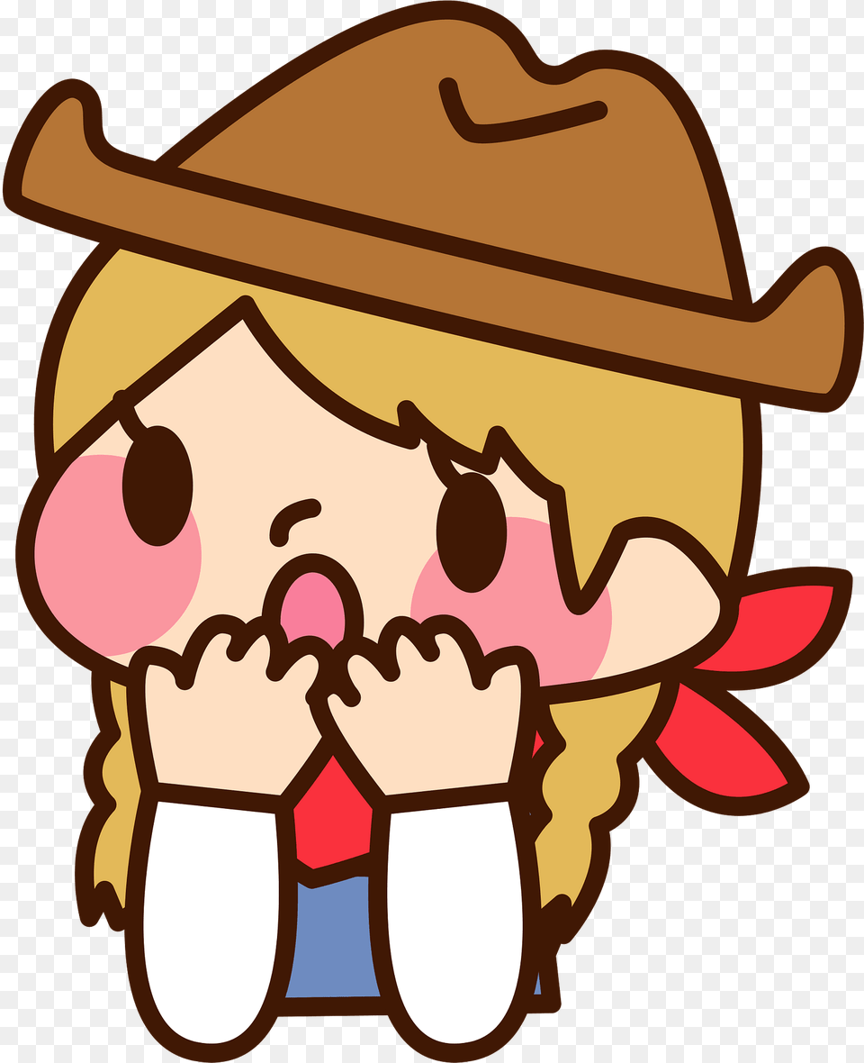 Sally Cowgirl Is Surprised Clipart, Clothing, Hat, Ammunition, Grenade Free Png Download