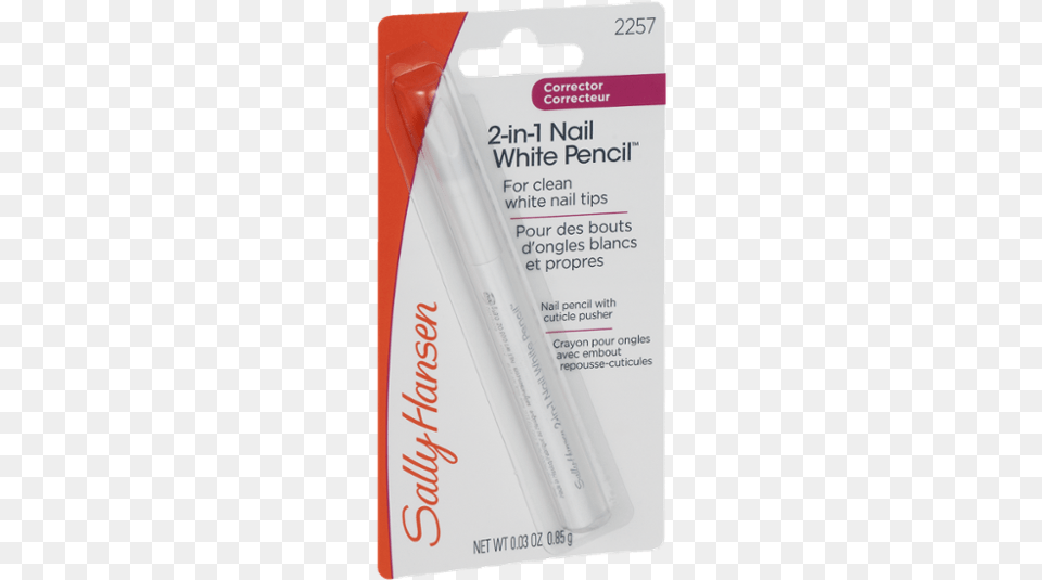 Sally Hansen 2 In 1 Nail White Pencil With Cuticle, Can, Tin Png