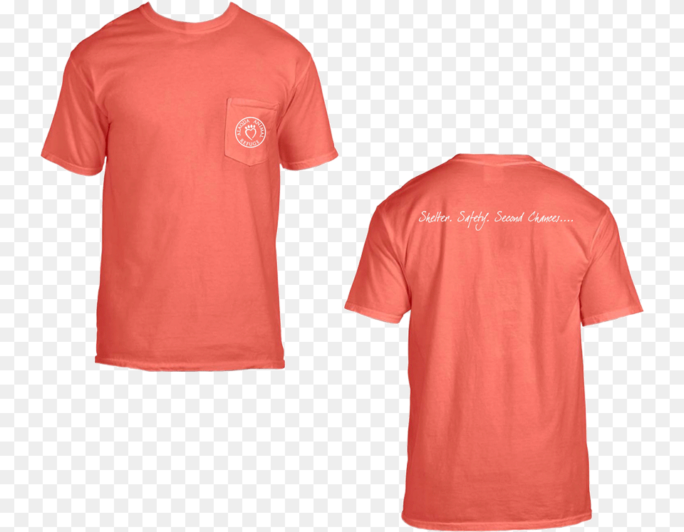 Salmon Adult Pocket Tshirt, Clothing, Shirt, T-shirt Png Image