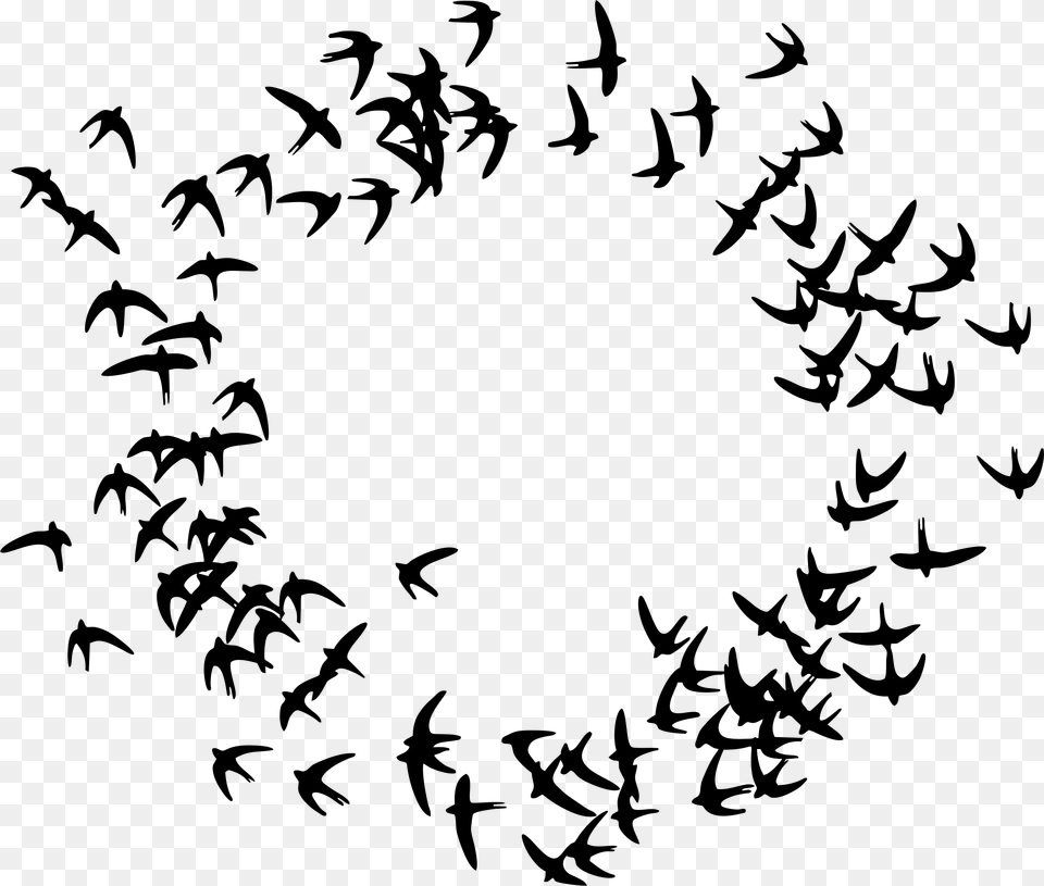 Salmon Clip Art Black And White, Animal, Flock, Bird, Flying Free Transparent Png