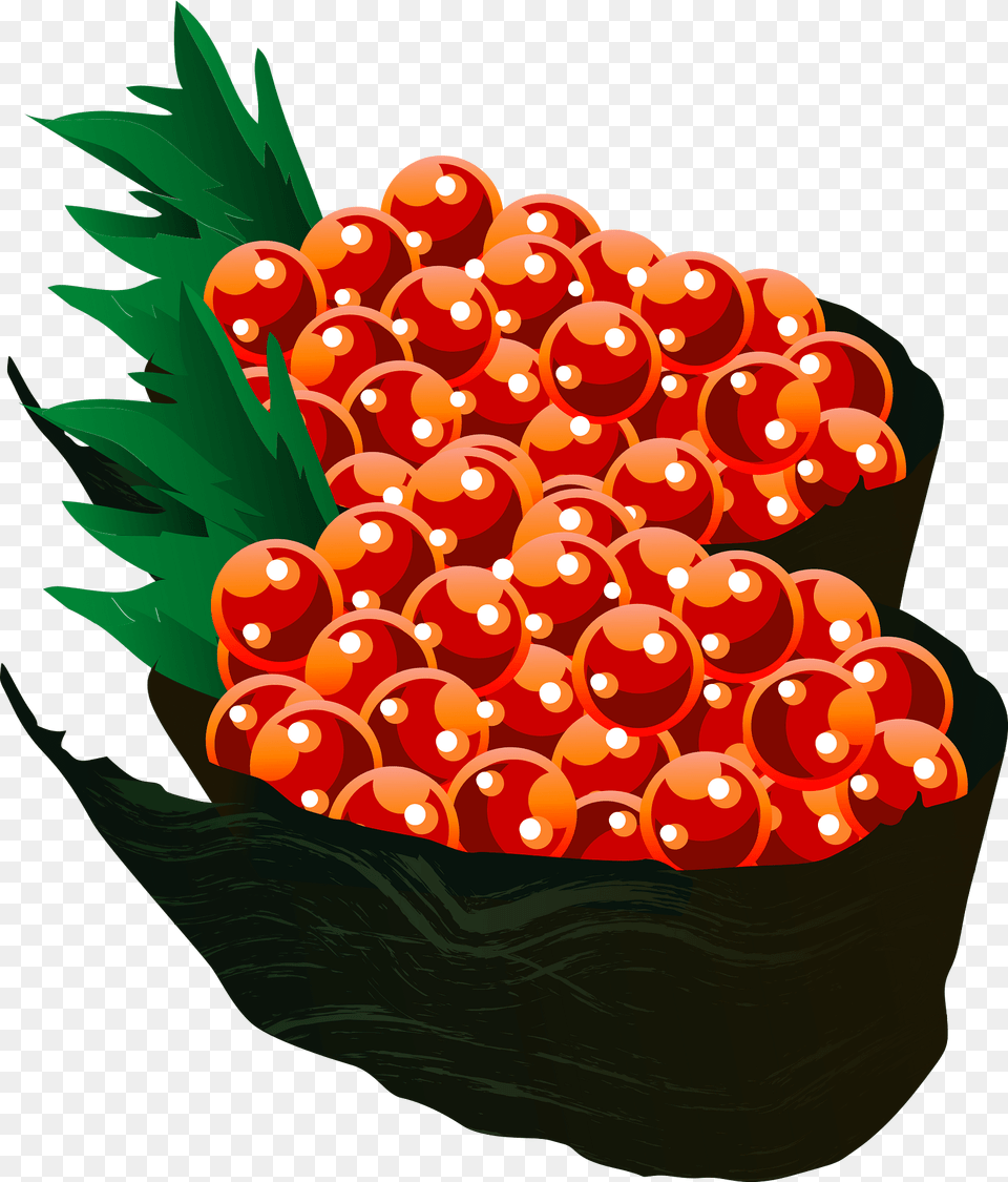 Salmon Roe Sushi Food Clipart, Fruit, Plant, Produce, Tomato Png Image