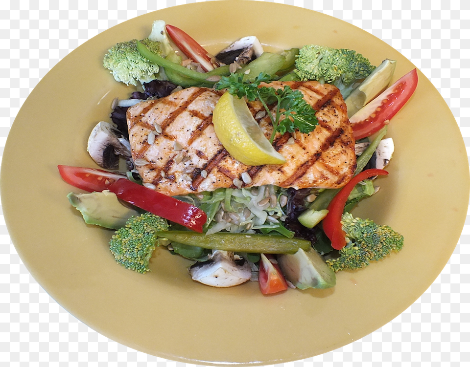 Salmon Salad Salmon Salad Transparent, Food, Food Presentation, Meal, Plate Png