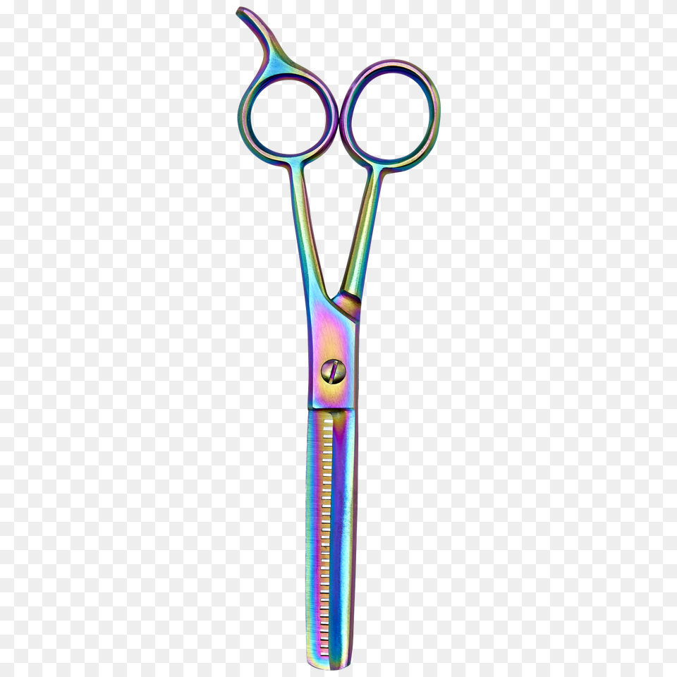 Salon Care Rainbow Blending Shears, Blade, Scissors, Weapon Free Png Download