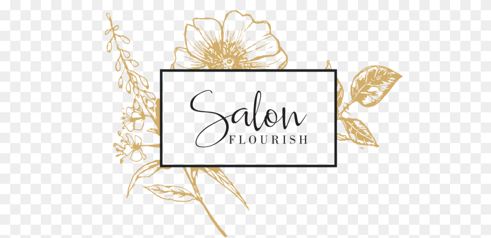Salon Flourish Logo Final Cmyk Transparent, Person, Handwriting, Text Free Png Download