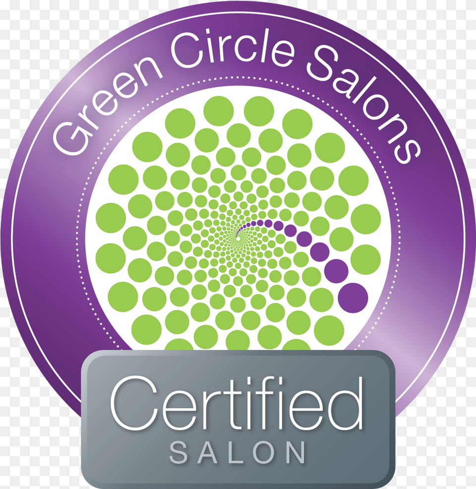 Salon San Carlos Certified Green Circle Salon, Purple, Disk, Pattern, Text Free Png