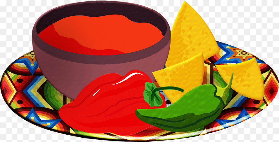 Salsa Chips Tomatoes Red Chili Tortilla Chips Chips And Salsa Clip Art, Food, Meal, Dish Free Transparent Png