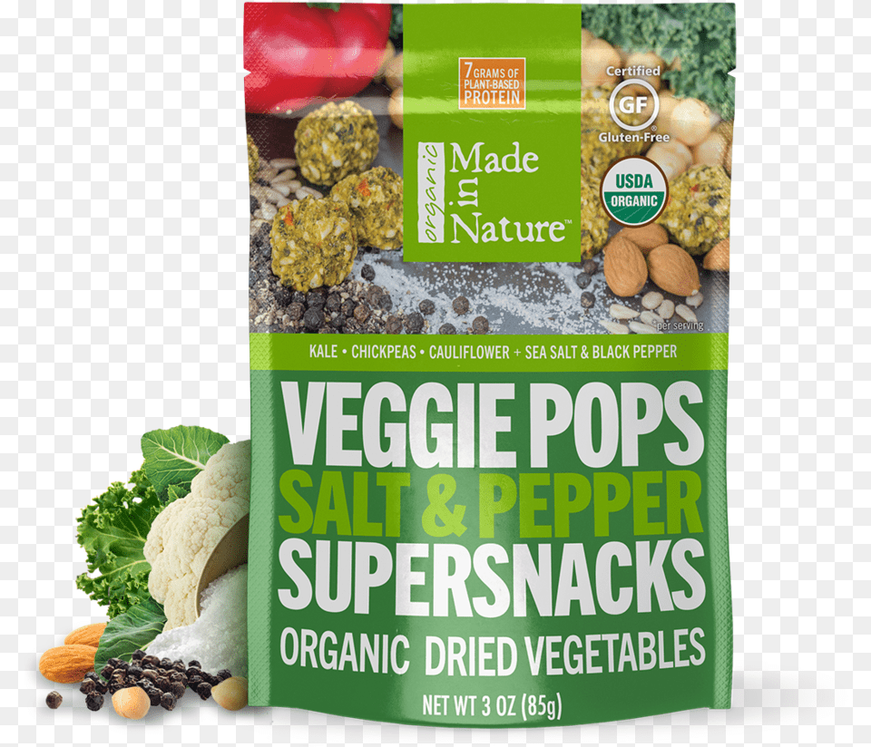 Salt Amp Pepper Veggie Pops Made In Nature Veggie Made Pops, Advertisement, Poster, Food, Produce Free Png