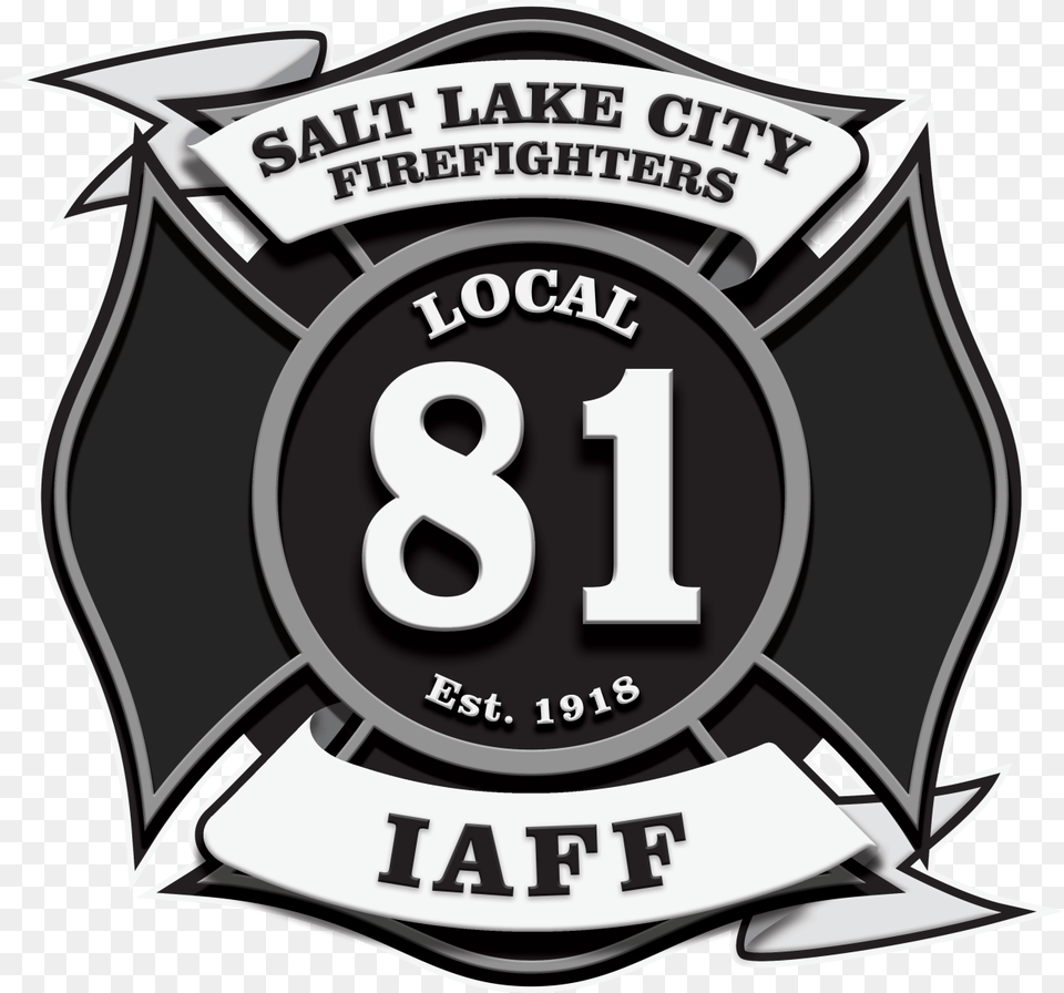 Salt Lake City Firefighters Local, Badge, Logo, Symbol, Text Png Image
