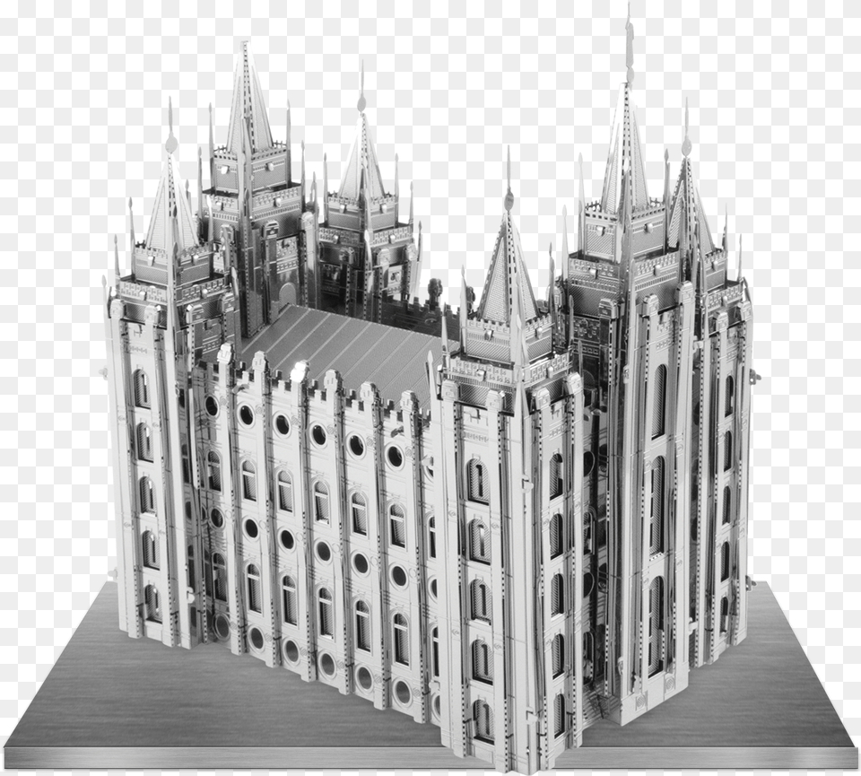 Salt Lake Temple Metal Lighthouse Of Alexandria Building Salt Lake Temple As Metal Model, Architecture, Spire, Tower, Arch Png Image