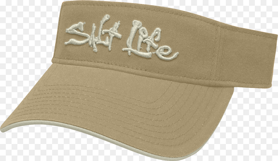 Salt Life Signature Logo Visor Khaki Salt Life Visor Khaki, Baseball Cap, Cap, Clothing, Hat Png Image