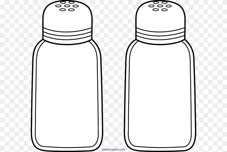Salt Pepper Line Art Clipart, Bottle, Shaker, Jar, Water Bottle Png