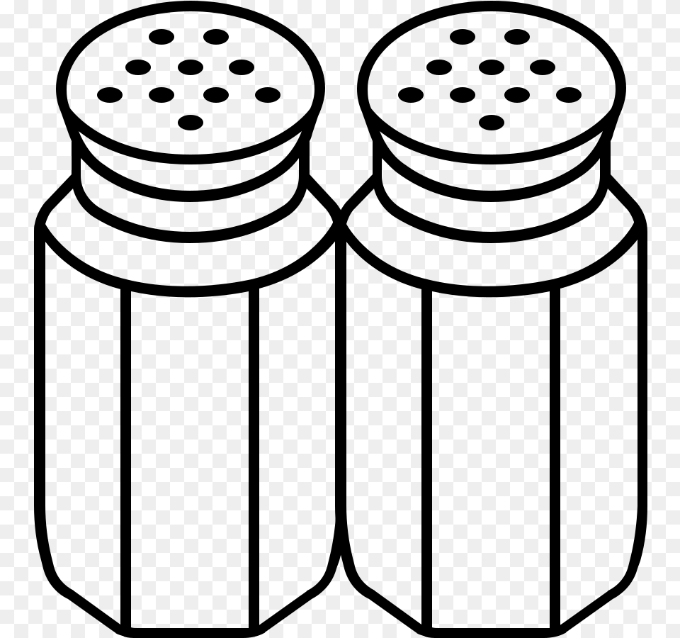Salt Shaker Clipart Black And White, Gray Png Image