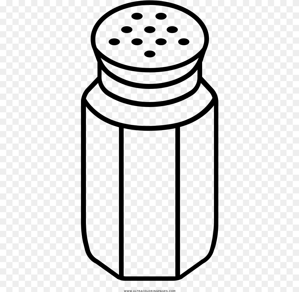 Salt Shaker Coloring, Gray Free Transparent Png