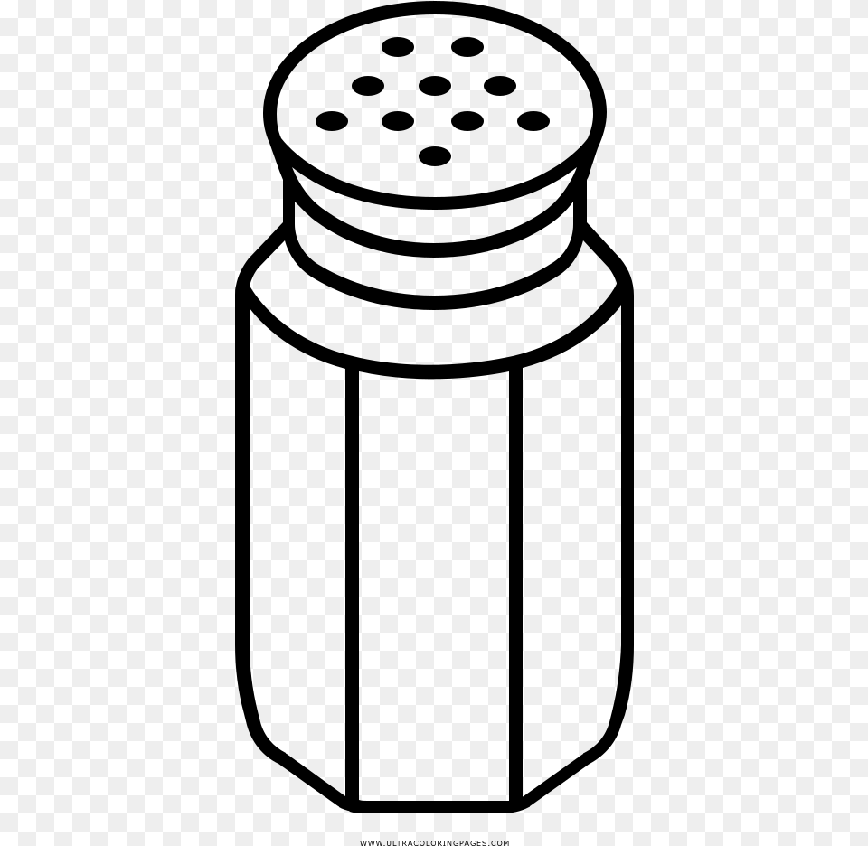 Salt Shaker Coloring, Gray Png Image