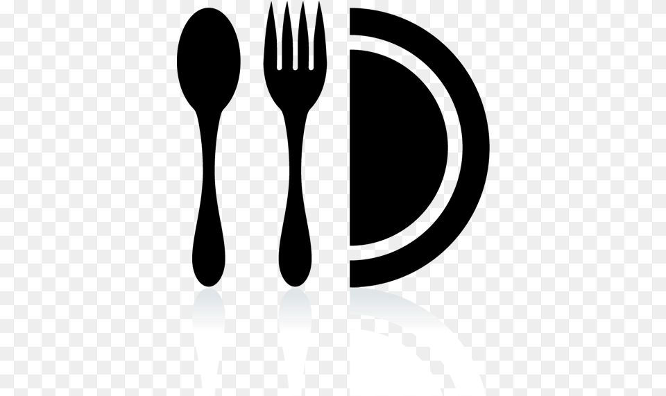 Salt Sprinkle Silhouette, Cutlery, Fork, Spoon Png Image