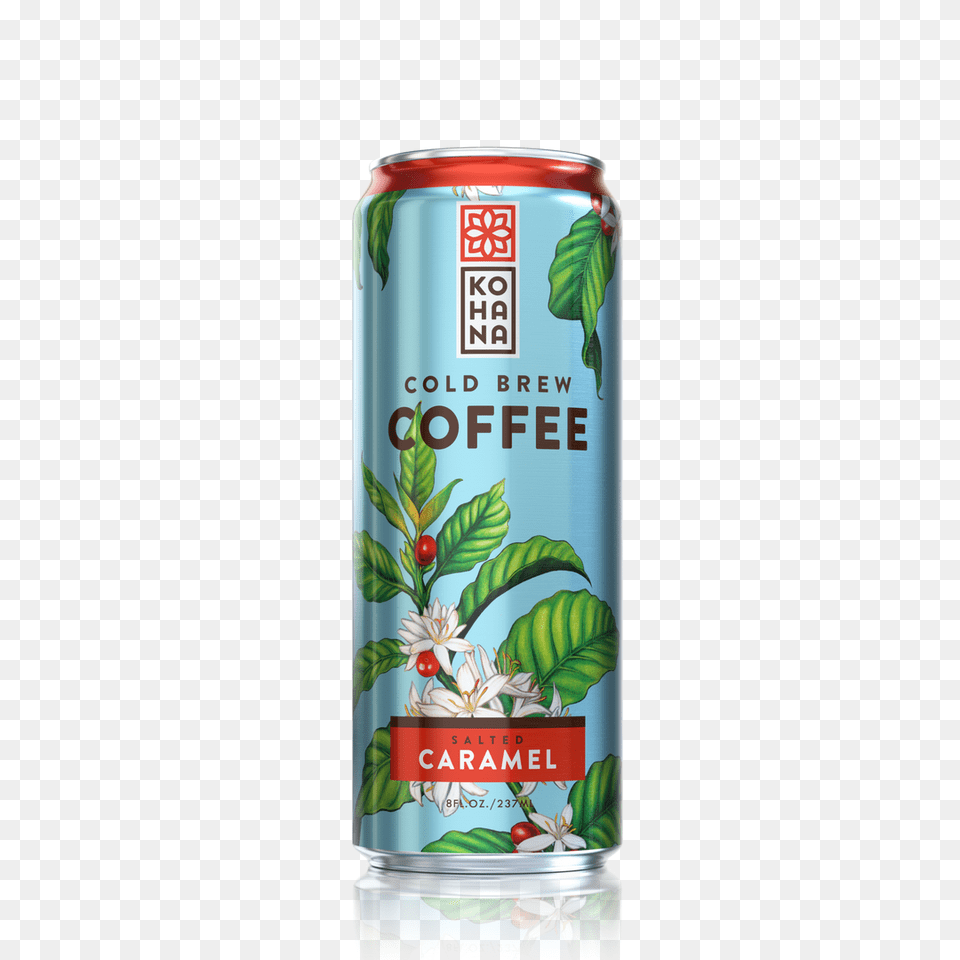 Salted Caramel Cold Brew Coffee Kohana Coffee, Can, Tin, Beverage Png Image